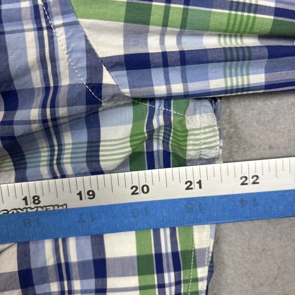 Banana‎ Republic Mens Shirt Soft Wash Standard Fit Button Up Plaid Cotton Medium